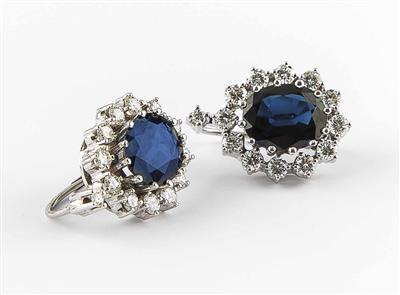 2 Brillantohrringe zus. ca. 1,80 ct - Schmuck, Taschen- und Armbanduhren, Kunst des 20. Jahrhunderts