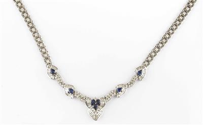 Brillant-Diamantcollier zus. ca. 11,50 ct - Schmuck, Taschen- und Armbanduhren, Kunst des 20. Jahrhunderts