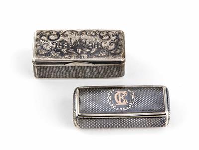Zwei Tabatièren - Schmuck, Taschen- und Armbanduhren, Kunst des 20. Jahrhunderts