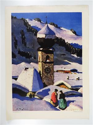 Vintage-Druck aus dem Kunstverlag Alfons Walde (1891-1958) - Sommerauktion