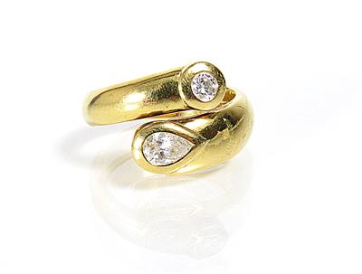 Brillant Diamant Ring zus. ca.0,50 ct - Schmuck, Uhren und Antiquitäten sowie Malerei des 20. Jahrhunderts