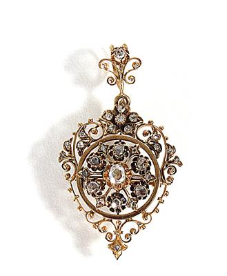 Diamantrautenanhänger - Schmuck, Uhren und Antiquitäten sowie Malerei des 20. Jahrhunderts