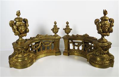 Paar Kaminböcke, Louis-Seize-Stil, Frankreich, 19. Jahrhundert - Adventauktion