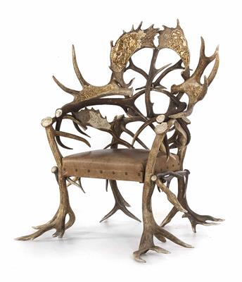 Hirsch- und Damhirsch-Geweih-Fauteuil, 20. Jahrhundert - Easter Auction