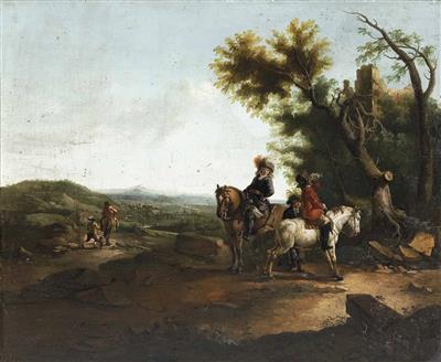 Niederländische Schule, 17. Jahrhundert, Nachfolger Philips Wouwerman - Asta di pasqua