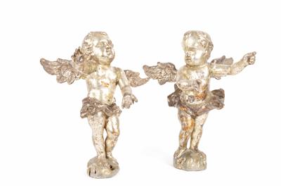 Paar geflügelte Engel, Süddeutsch um 1800 - Velikonoční aukce
