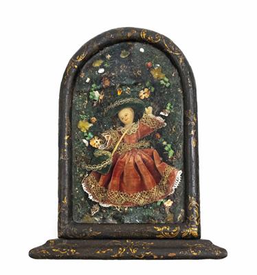 Klosterarbeit, Alpenländisch,18. Jahrhundert - Asta di Natale - Argenti, vetri, porcellane, incisione, militaria, tappeti
