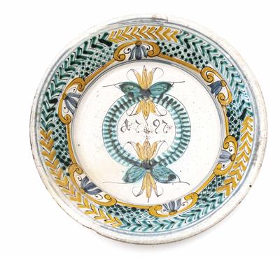 Schüssel, Stampfen/Stupova, Slowakei, datiert 1797 - Vánoční aukce - Stříbro, sklo, porcelán, Moderní grafika, koberce