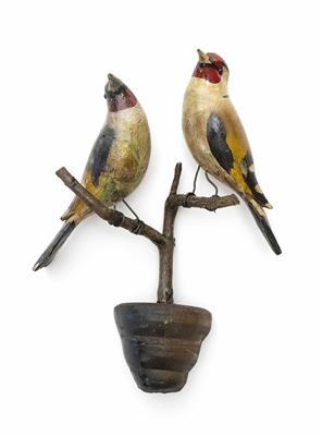 Viechtauer Singvogelpaar, Oberösterreich, 19. Jahrhundert - Weihnachtsauktion, Volkskunst und Antiquitäten