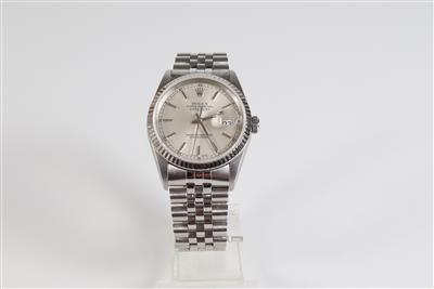 Rolex Date Just - Christmas auction - Silver, glass, porcelain, graphics, militaria, carpets