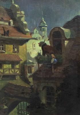 W. Bayer, um 1900, in der Art des Carl Spitzweg - Asta di pasqua