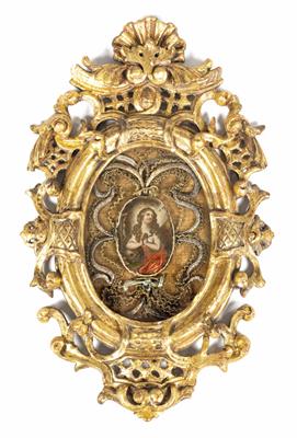 Andachtsbild - Klosterarbeit, Alpenländisch, 18. Jahrhundert - Asta di pasqua