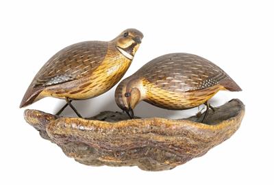 Viechtauer Vogelpaar, Wachteln, Oberösterreich, 19. Jahrhundert - Easter Auction