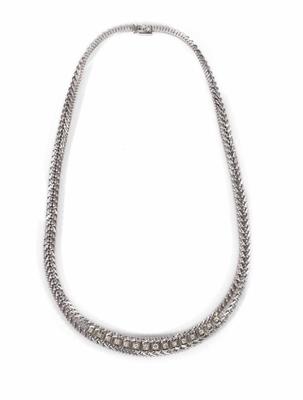 Brillantcollier zus. ca. 0,49 ct - Klenoty a Hodinky 20. století