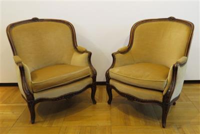 Paar Rundlehnfauteuils im Barockstil, wohl 19. Jahrhundert - Summer auction