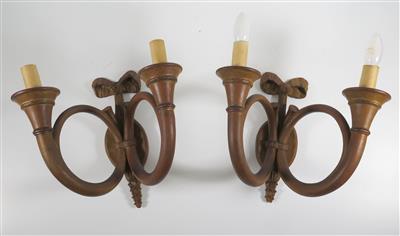 Paar Wandappliken in jagdlicher Ausführung, 20. Jahrhundert - Summer auction
