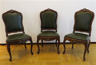 Satz von drei Sesseln im Barockstil, 20. Jahrhundert - Letní aukce