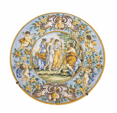 Großer Breitrandteller, Italien, wohl Castelli, Ende 19. Jahrhundert - Vánoční aukce