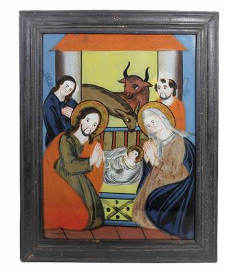 Hinterglasbild, Oberösterreich, Sandl, 19. Jahrhundert - Christmas auction