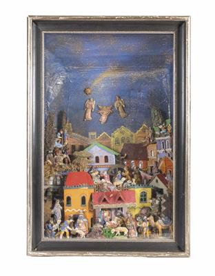 Kastenkrippe, Alpenländisch, um 1900 - Christmas auction