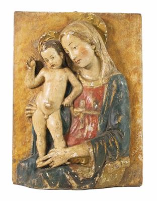 Madonna mit Kind, nach Andrea della Robbia (Florenz 1435 - 1525), 18./19. Jahrhundert - Vánoční aukce