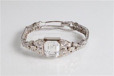 Diamantarmkette zus. ca. 1,35 ct - Christmas auction - Silver, glass, porcelain, graphics, militaria, carpets
