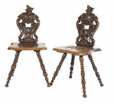 Paar Brettstühle, 19. Jahrhundert - Easter Auction