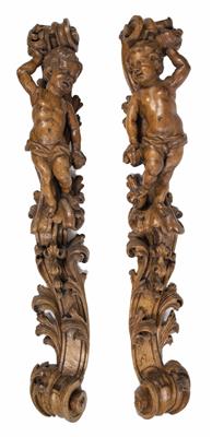 Paar Schnitzwerke wohl eines Chorgestühls, Italien, um 1700 - Velikonoční aukce