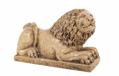 Zum Sprung bereiter Löwe, im italienischen Renaissancestil, wohl 20. Jahrhundert - Osterauktion