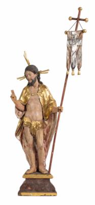Auferstandener Christus, wohl Spanien, 1. Hälfte 17. Jahrhundert - Christmas auction - Silver, glass, porcelain, graphics, militaria, carpets