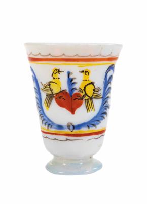 Kleiner Fußbecher, Alpenländisch, um 1800 - Christmas auction - Silver, glass, porcelain, graphics, militaria, carpets