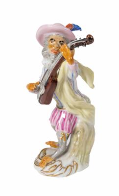 Affe als Gitarrist, Entwurf Johann Joachim Kaendler 1753/65, Meissen, 1987 - Asta di Pasqua