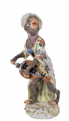 Affe mit Mandoline, Entwurf Johann Joachim Kaendler 1753/65, Meissen, 1989 - Velikonoční aukce