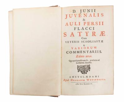 Juvenal (Decimus Junius Juvenalis) und Persius (Aulus Persius Flaccus) Sammlung der Satiren - Easter Auction