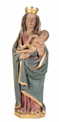 Spätgotische Madonna mit Kind, Alpenländisch 15. Jahrhundert - Vánoční aukce