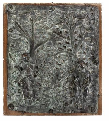 Bronze-Nachguss eines Türfeldes von San Zeno, Verona, wohl 19. Jahrhundert - Asta di Natale