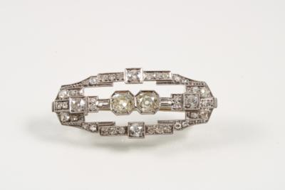 Altschliffdiamant Brosche zus. ca. 1,30 ct - Advent Auction