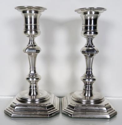 Paar Englische Silber Kerzenleuchter - Fa. Carr's of Sheffield Ltd, um 1998 - Asta dell'Avvento