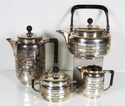 Tee- und Kaffeegarnitur, Eduard Wollenweber, München, Anfang 20. Jahrhundert - Advent Auction