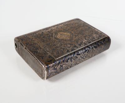 Ausgefallene Russische Silber Niello Tabatiere, Moskau um 1882 - Easter Auction