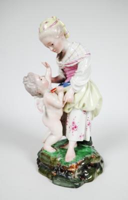 Figurengruppe "Der willkommene Cupido", Modell von Johann Peter Melchior um 1775, Höchst, vor 1796 - SUMMER AUCTION