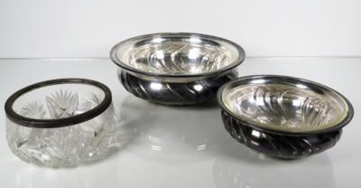 Zwei Silber Aufsatzschalen, Fa. Wilkens - Porcellana, vetro e oggetti da collezione