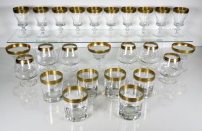 Trinkserviceteile "Concord", Entwurf um 1950, Kristallglamanufaktur Theresienthal, Zwiesel - Porzellan, Glas und Sammelgegenstände