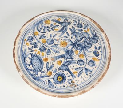Gefußte Platte, wohl Italien,18. Jahrhundert - Porzellan, Glas und Sammelgegenstände