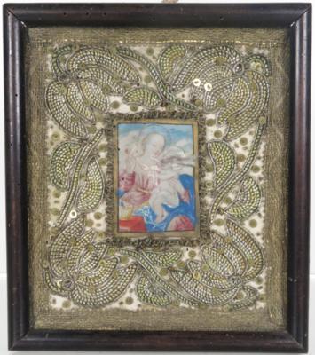 Klosterarbeit, Alpenländisch,18. Jahrhundert - Porzellan, Glas und Sammelgegenstände