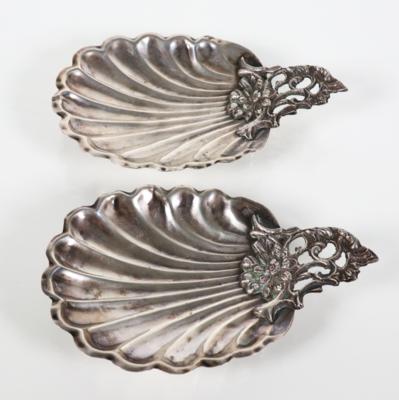 Paar Silber Muschelschälchen, Anfang 20. Jahrhundert - Porcelain, glass and collectibles