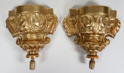 Paar Wandkonsolen im Barockstil, 20. Jahrhundert - Porcellana, vetro e oggetti da collezione