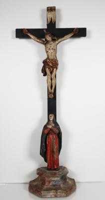Provinzielles Kruzifix, 20. Jahrhundert - Porzellan, Glas und Sammelgegenstände