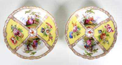 2 tiefe Teller, Meissen, 1860-1924 - Porzellan, Glas und Sammelgegenstände