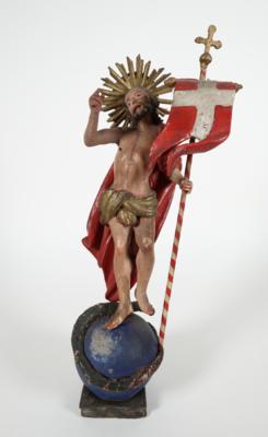 Christus als Auferstandener, Alpenländisch, 18./19. Jahrhundert - Porcellana, vetro e oggetti da collezione
